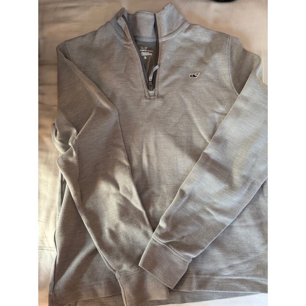 Vineyard Vines grey quarter zip shirt size 16